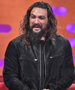 Jason Momoa Black Suede Leather Jacket