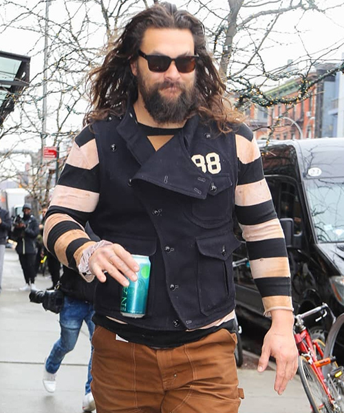 Jason Momoa Blue 88 Cotton Vest