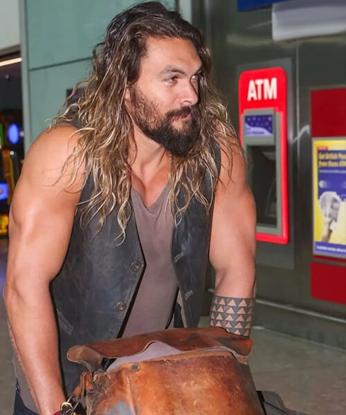 Jason Momoa Brown Vintage Leather Vest