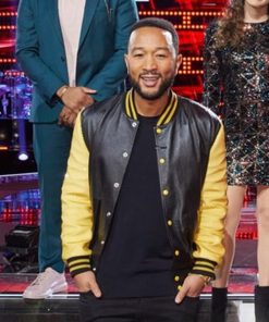 John Legend black varsity jacket
