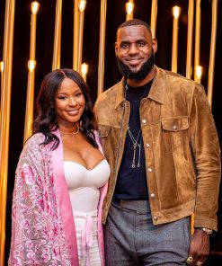 LeBron James Brown Suede Leather Jacket