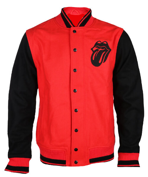 The Rolling Stones Red Varsity Jacket