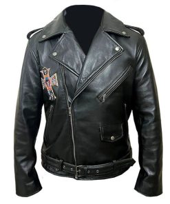 guns n roses black leather jacket