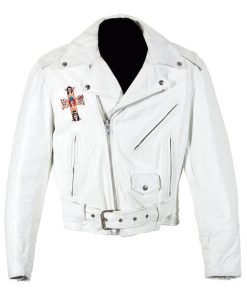 guns n roses white leather jacket
