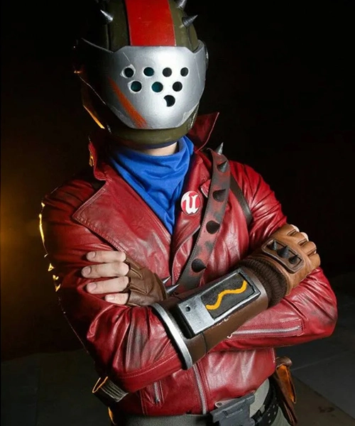 Fortnite Rust Lord Red Gaming Leather Jacket