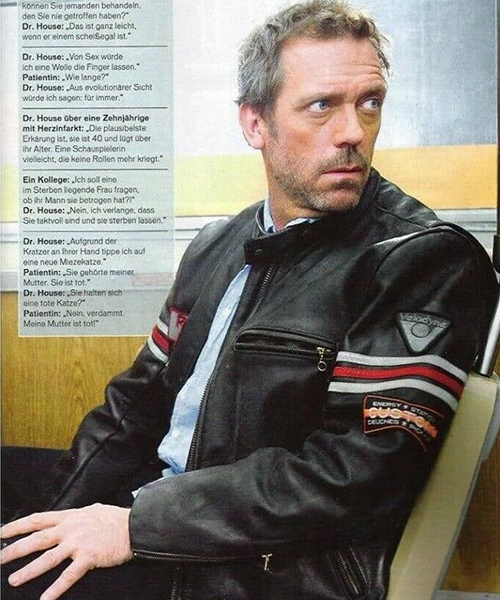 House MD Dr Gregory Black Leather Jacket
