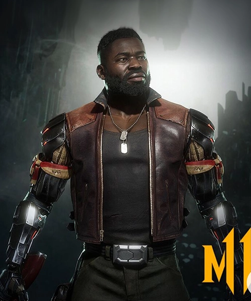 Mortal Kombat 11 Jax Briggs Brown Leather Vest