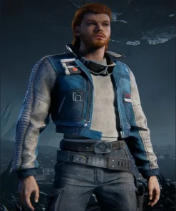 Star Wars Jedi Survivor Blue Leather Jacket