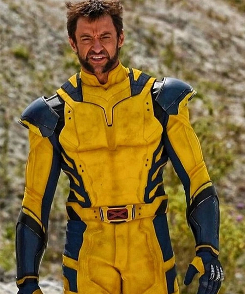 Deadpool 3 Wolverine Hugh Jackman Yellow Leather Jacket