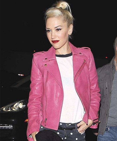 Gwen Stefani Hot Pink Leather Jacket