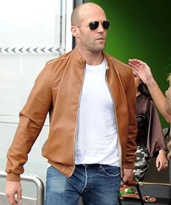 Jason Statham Brown Leather Jacket