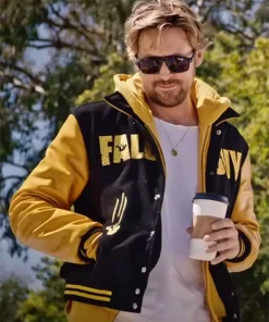 The Fall Guy Ryan Gosling Black Yellow Varsity Jacket