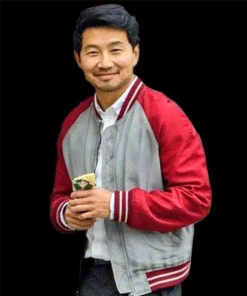 Simu Liu Shang Chi Red Cotton Bomber Jacket