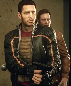 Battlefield Hardline Nick Mendoza Black Leather Jacket