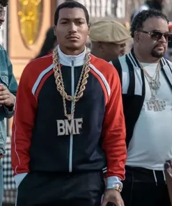 Black Mafia Family S02 Big Meech Red Black Track Jacket