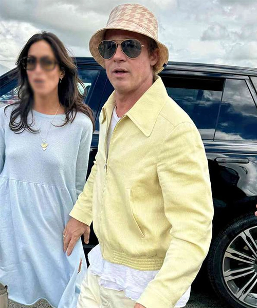 F1 Movie Brad Pitt Yellow Corduroy Jacket