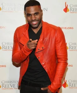 Jason Derulo Wearing Julius Red Leather Jacket