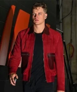 Joe Burrow Red Suede Leather Jacket