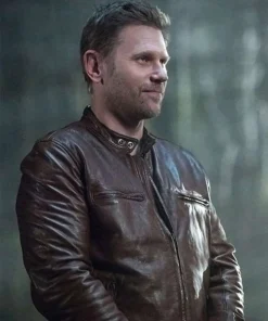 Mark Pellegrino Supernatural Brown Leather Jacket