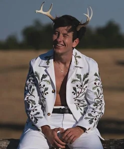 Oliver Quick Saltburn Barry Keoghan Embroidered Jacket