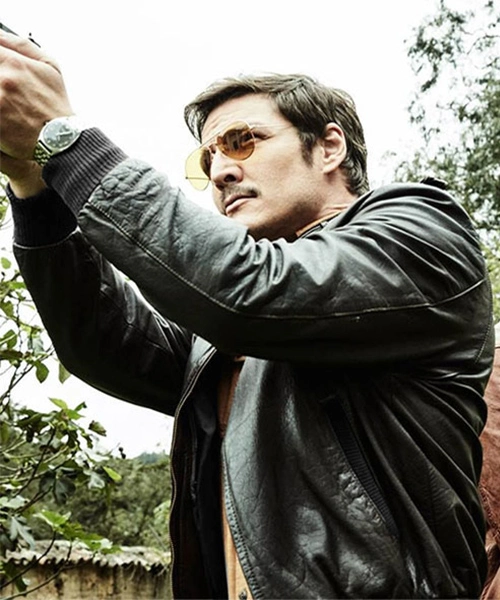 Pedro Pascal Narcos Black Leather Jacket