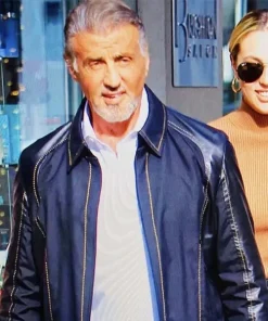 Samaritan Sylvester Stallone Shirt Style Blue Jacket
