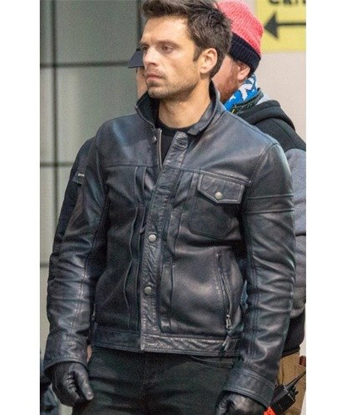 The Falcon And The Winter Soldier Bucky Barnes Black Leather Jacket