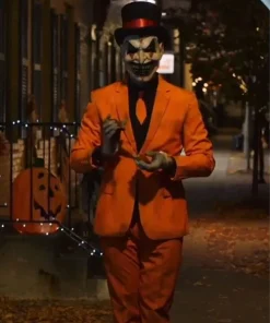 The Jester Michael Sheffield Orange Halloween Costume Suit