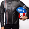 Easy Rider Captain America Black Leather Jacket