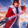 Holiday Ops Milla Jovovich Red Shearling Coat