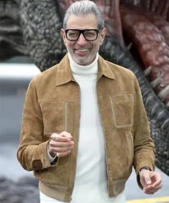 Jurassic World Dominion Jeff Goldblum Suede Leather Jacket