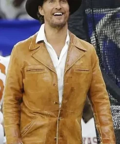 Matthew McConaughey Leather Brown Jacket