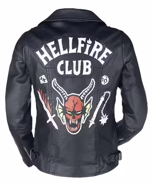 Stranger Things Hellfire Club Motorcycle Leather Jacket
