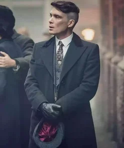 Thomas Shelby Cillian Murphy Peaky Blinders Grey Wool Coat