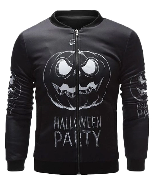 Halloween Party Black Unisex Bomber Jacket