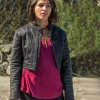 Power Rangers Kimberly Hart Cropped Leather Jacket