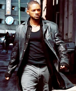 Will Smith I Robot Leather Trench Coat