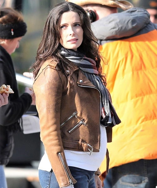 Elizabeth Tulloch Superman and Lois Leather Jacket