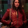 Kaya Scodelario Resident Evil Death Island Leather Jacket