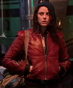 Kaya Scodelario Resident Evil Death Island Leather Jacket