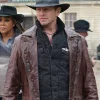 The Last Sharknado Its About Time Ian Ziering Fin Brown Leather Coat