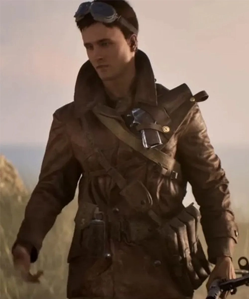 Battlefield 5 Video Game Billy Bridger Brown Leather Jacket