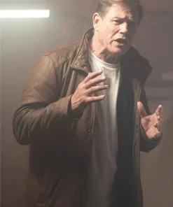 John Parker Helloween 2025 Michael Pare Leather Brown Jacket
