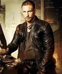 Man with No Past Adam Woodward Leather Black Jacket