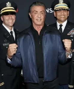 Rambo Premiere Blue Leather Jacket