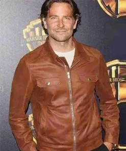 A Star Is Born Bradley Cooper Leather Brown Jacket