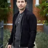 Fear Season 01 Martin Compston Black Suede Leather Jacket