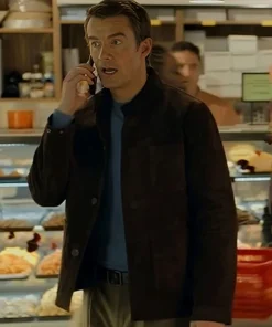 Robert Buckley brown leather jacket